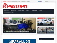 Tablet Screenshot of diarioresumen.com.ar